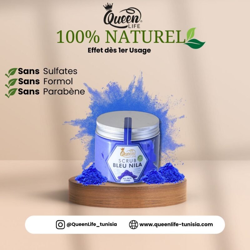 Gommage Nila Bleu – Peau Lisse, Teint Éclatant & Unifié