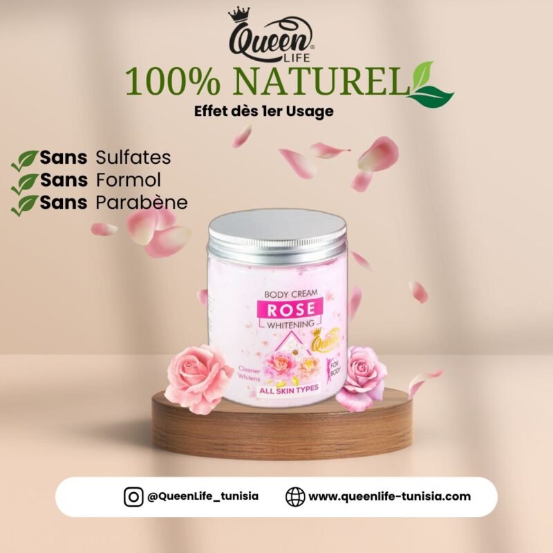 Crème Hydratante Rose – Éclat, Hydratation & Vitalité du Corps